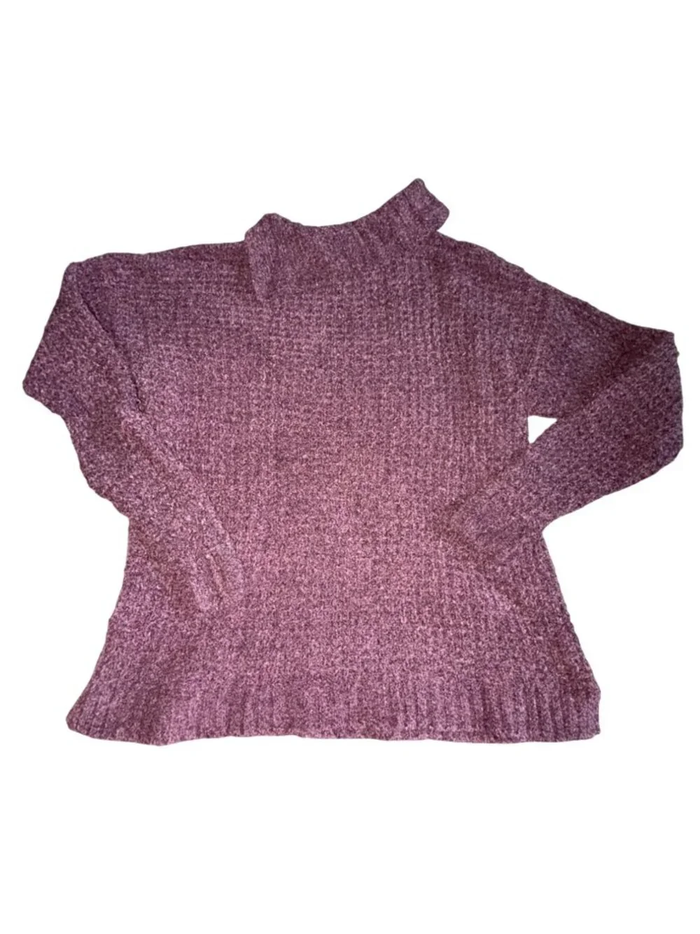 Christopher & Banks Chunky Knit Soft Sweater-Purple-Size Large-GUC